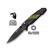 Mtech Action Folder Knife Black/Green (M321)