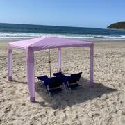 CoolCabanas Beach Shelter Medium - Pink Stripes               