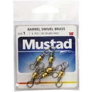 Mustad Brass Barrel Swivel 10/10pc
