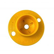 Supa Peg Plastic Pole Plate - Yellow