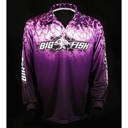 Bigfish Scales Purple Long Sleeve Womens Fishing Shirt - Medium
