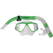 Mirage Barracuda Silicone Mask & Snorkel Set - Green