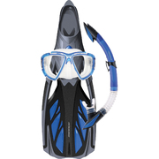 Mirage Platinum Silicone Mask Snorkel & Fin Set - Blue - Xx/Large