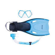Mirage Nomad Silitex Mask Snorkel & Fin Set Blue - L/XL