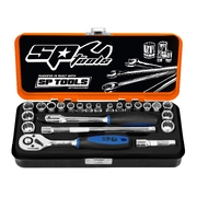 SP Tools 1/4"Drive 12 Point Socket Set - Metric/SAE - 23pc