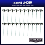 20 x Supa Peg 220mm Galvanised Screw Peg 2.0 