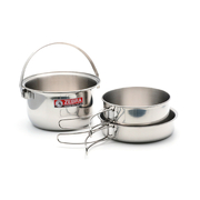 Zebra Stainless Steel Three Piece Camping Set