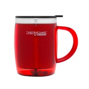 Thermos 450ml THERMOcafé Stainless Steel Inner, Plastic Outer Desk Mug - Red
