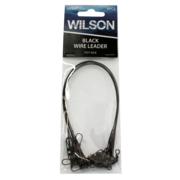 Wilson Deluxe Black Wire Leader Trace - 9Inch X 40Lb
