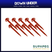 10 x Supa Peg 300mm Orange Polypropylene Sand Peg