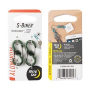 Nite-Ize S-Biner Microlock Aluminum 2 Pack - Olive