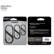 Nite-Ize S-Biner Steel # 2,3 & 4 Triple Pack - Stainless