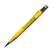 Rite In The Raine Mechanical Pencil W/Clip Refillable - Yellow - Black Lead - (Includes 7 Lead Refills & 3 X Erasers)