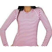 Xtm Kids Polypro Thermal  Long Sleeved Top Pink Stripe Size 8 