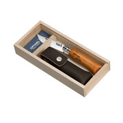 Opinel Traditional #08 Carbon Steel 8.5cm + Sheath in Wooden Gift Box