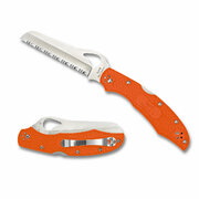 Spyderco Cara Cara 2 Rescue Orange Handle/Serr Blade
