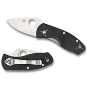 Spyderco Ambitious G-10 Black Knife - Plain Black