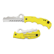 Spyderco Assist Salt Lightweight Knife Yellow - Combo Blade     