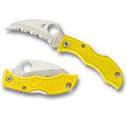 Spyderco Ladybug 3 Salt Hawkbill Yellow H1 - Serrated Blade