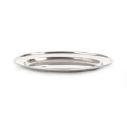 Zebra Stainless Steel Oval Plate 14 Inches
