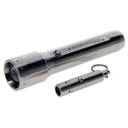 Led Lenser P7R Core Rechargeable Torch & V8 Keychain Light - Limited Stainless Steel Edition