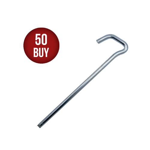 50 x Supa Peg Keyhead Galvanized Steel Tent Peg 12" 300mm X 8mm  