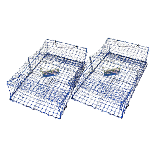 5 X Wilson Heavy Duty Crab Traps 2 Entry Rectangular Blue Mesh Crab Pots