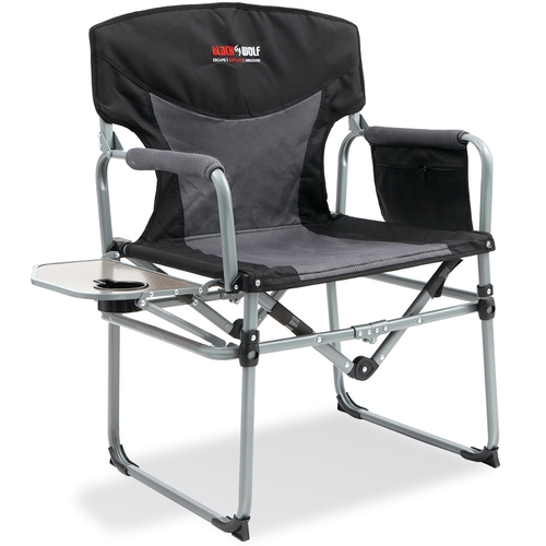 Black Wolf Compact Directors Chair - Jet Black