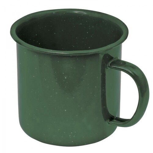 Campfire 8cm Enamel Mug - Green