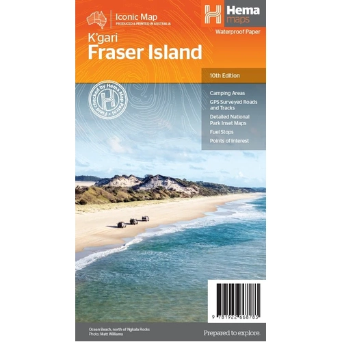 Hema Fraser Island (K'gari) Map