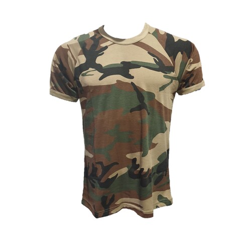 Huss T Shirt Woodland Camo - 2XL        