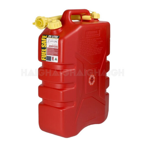 Fuel Safe 20L Plastic Jerry Can Yellow