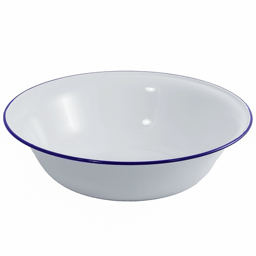Falcon Enamel Wash Basin - White/Blue Rim