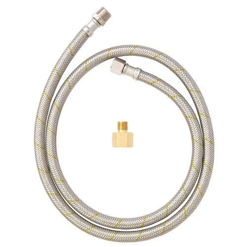 Gasmate 1200mm Gas BBQ Braided Hose 3/8""BSP Male 1/4"Female