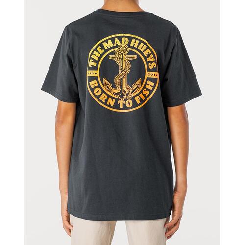 The Mad Hueys Anchor Drift Youth Short Sleeve Tee Navy - 14