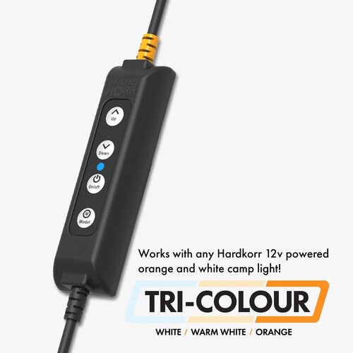 Hard Korr Push-Button Tri-Colour Dimmer for Orange/White LED Camp 