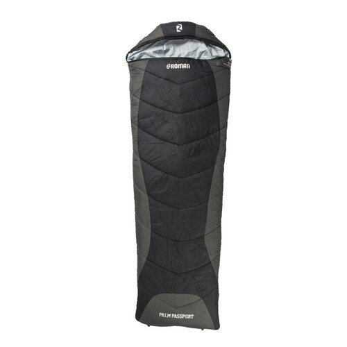 Roman Palm Passport Sleeping Bag - Black/Charcoal