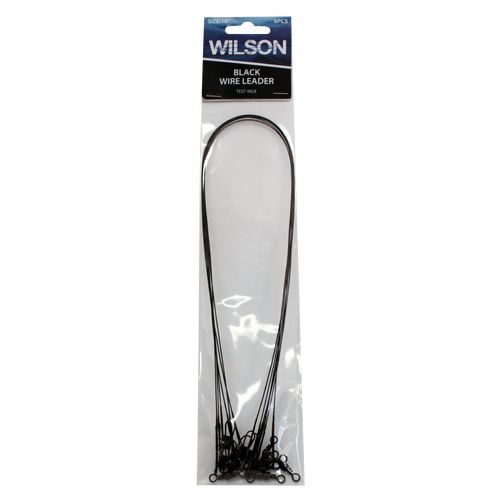 Wilson Deluxe Black Wire Leader Trace - 18Inch X 40Lb